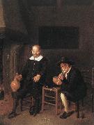 BREKELENKAM, Quiringh van Interior with Two Men by the Fireside f oil painting picture wholesale